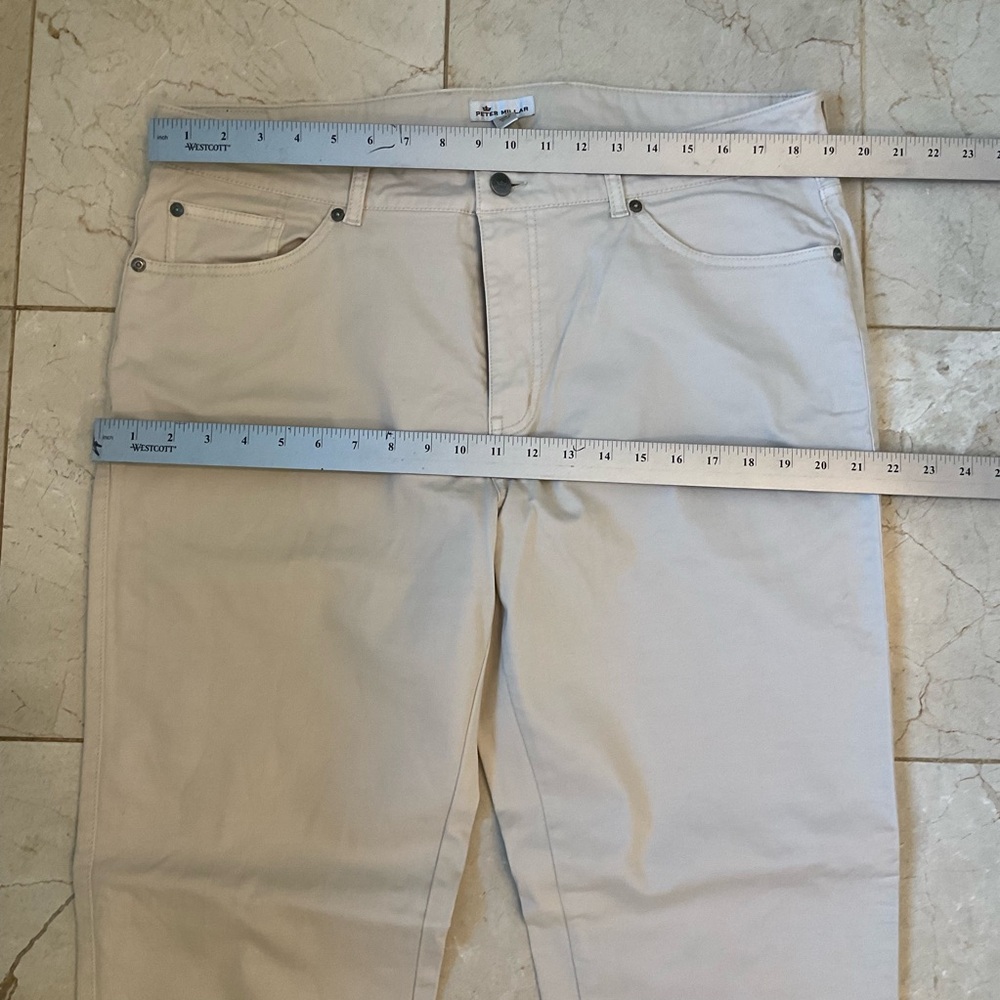 Peter Millar Five-Pocket Pant, Chinos, Cream, Men’s Size 38 x 34 - Picture 11 of 12